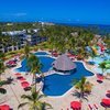 Aerial view of the swimming pool and the resort of PrideInn Paradise