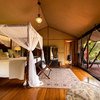 Inside the luxurious tent at Elewana Sand River Masai Mara