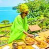 Outside dining setup at Paradise Kivu