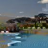Views of Mount Kilimanjaro from the pool area at Kilima Safari Camp
