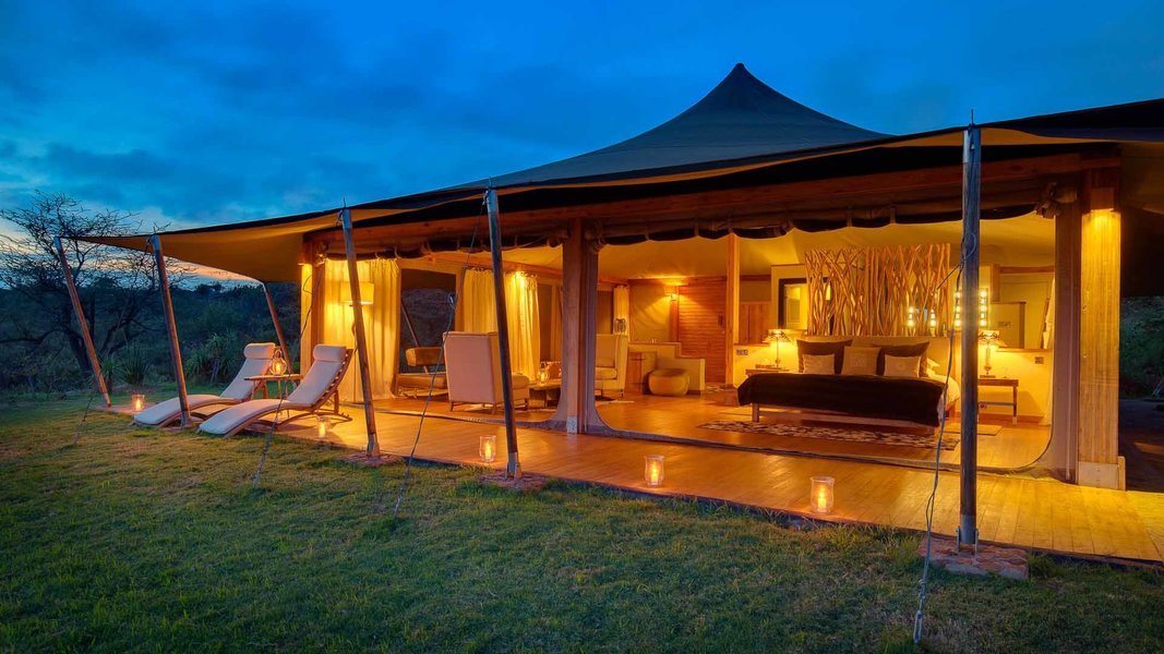 Room and tent setup at the luxurious Loisaba Tented Camp