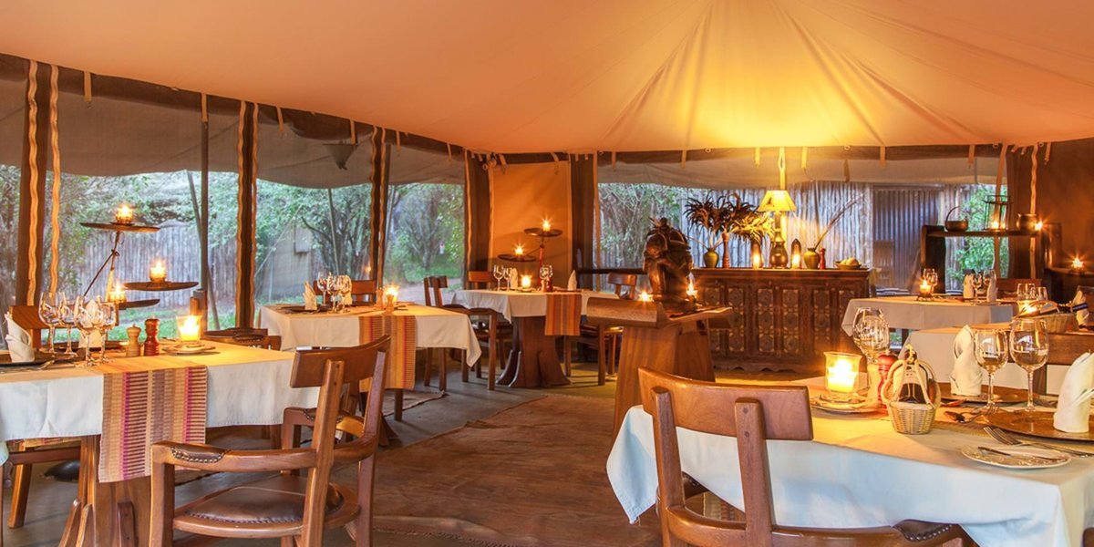Dining set up and layout at Mara Ngeche Safari Camp