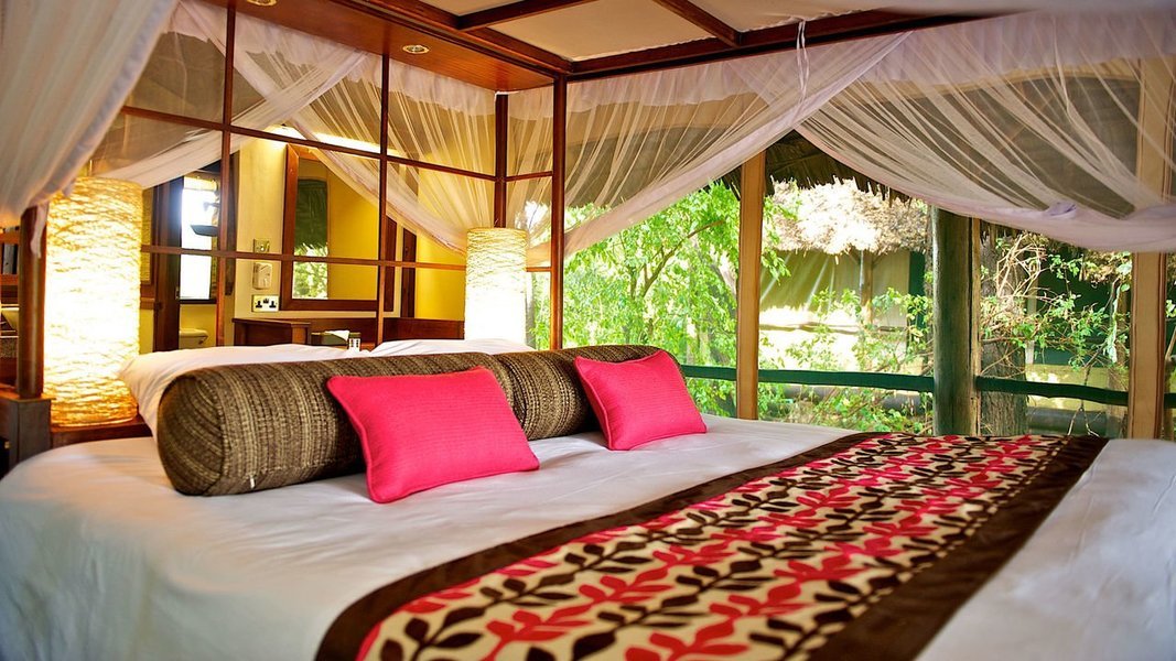 Room setup of one of the tents at Samburu Intrepids