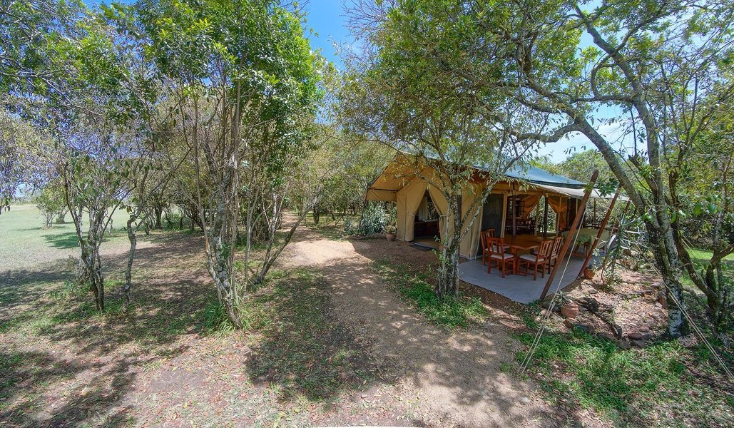 Tent setup at Encounter Mara Camp