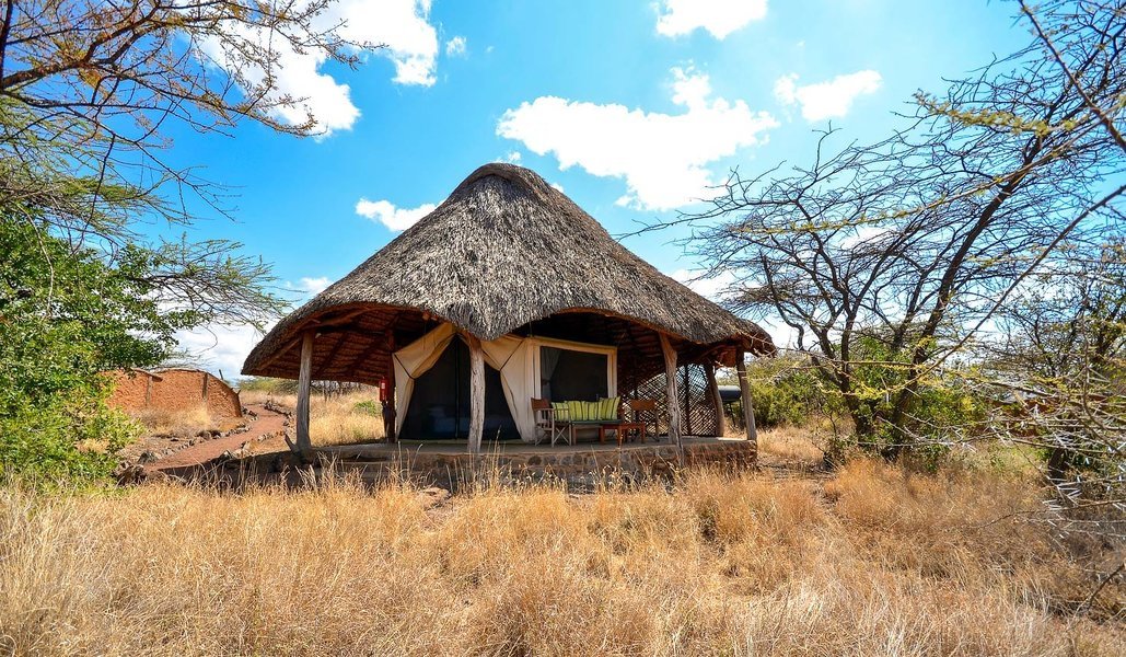 Unique room and tent setup at Lewa Safari Camp