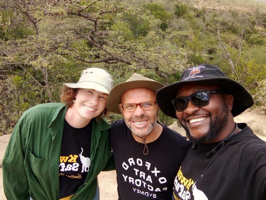Travellers on a safari break in Samburu with our safari guide