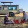 Travellers enjoying picnic lunch while on our Kenya Big Five Safari