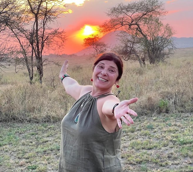 Enjoying savannah sunset on a Kenya Wildlife  Safari