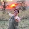 Enjoying savannah sunset on a Kenya Wildlife  Safari
