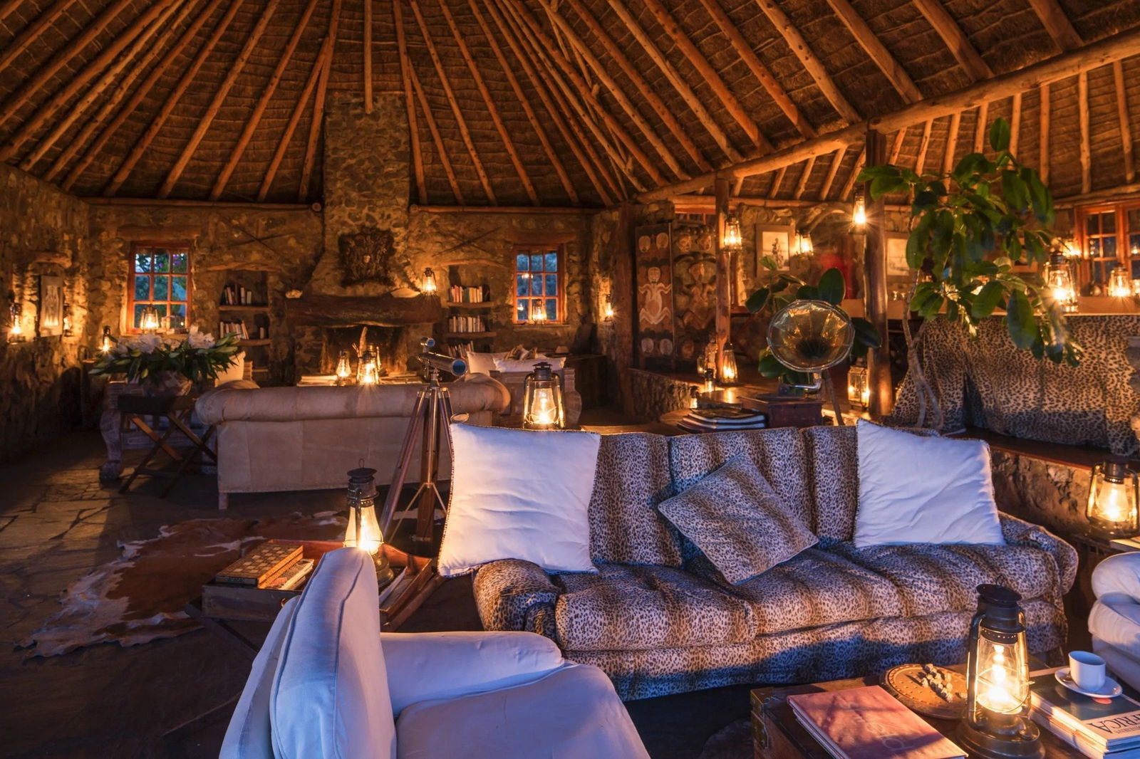 Sitting area at Campi ya Kanzi in Kenya