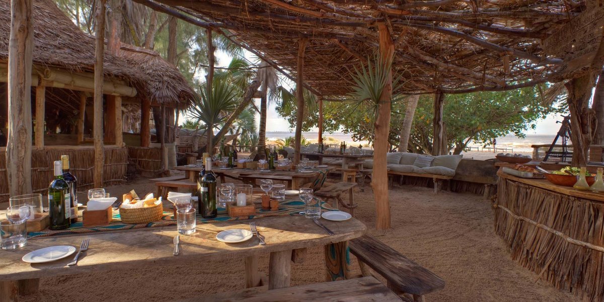 Outdoor restaurant at Che Shale in Kenya