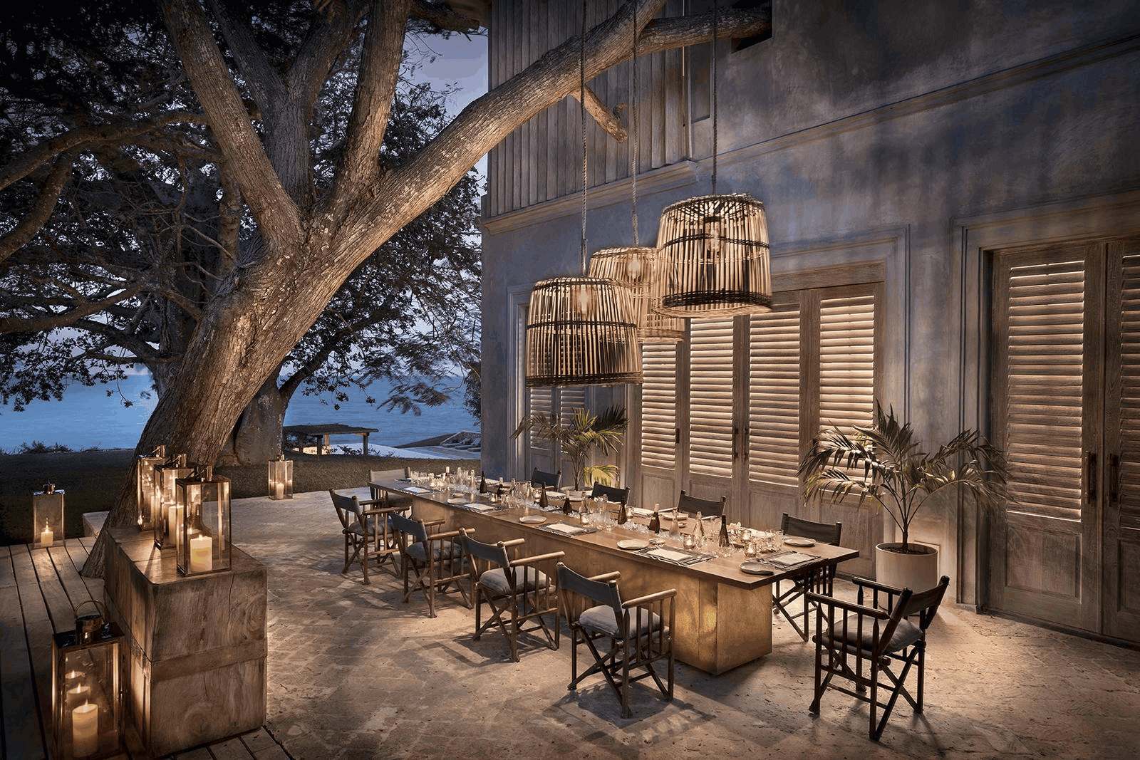 Kenya Accommodation option with a luxurious outdoor dining setup at Sirai Beach