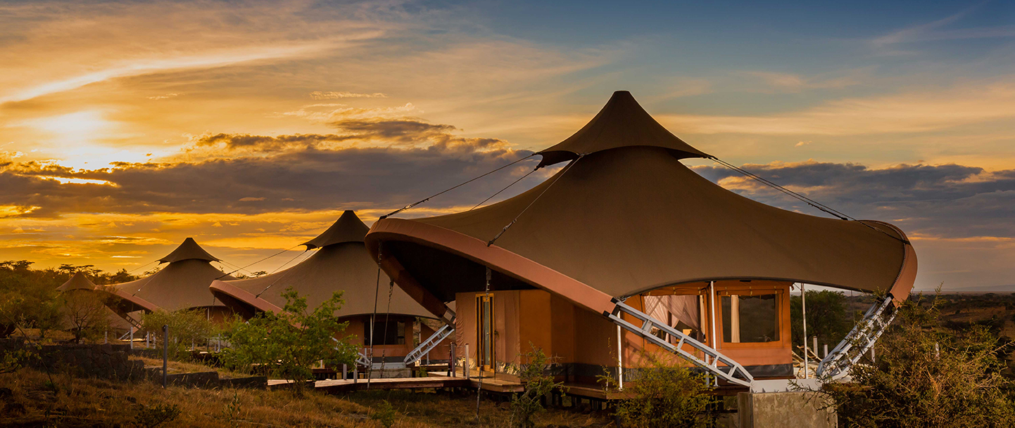 Exterior view of the tent at Mahali Mzuri