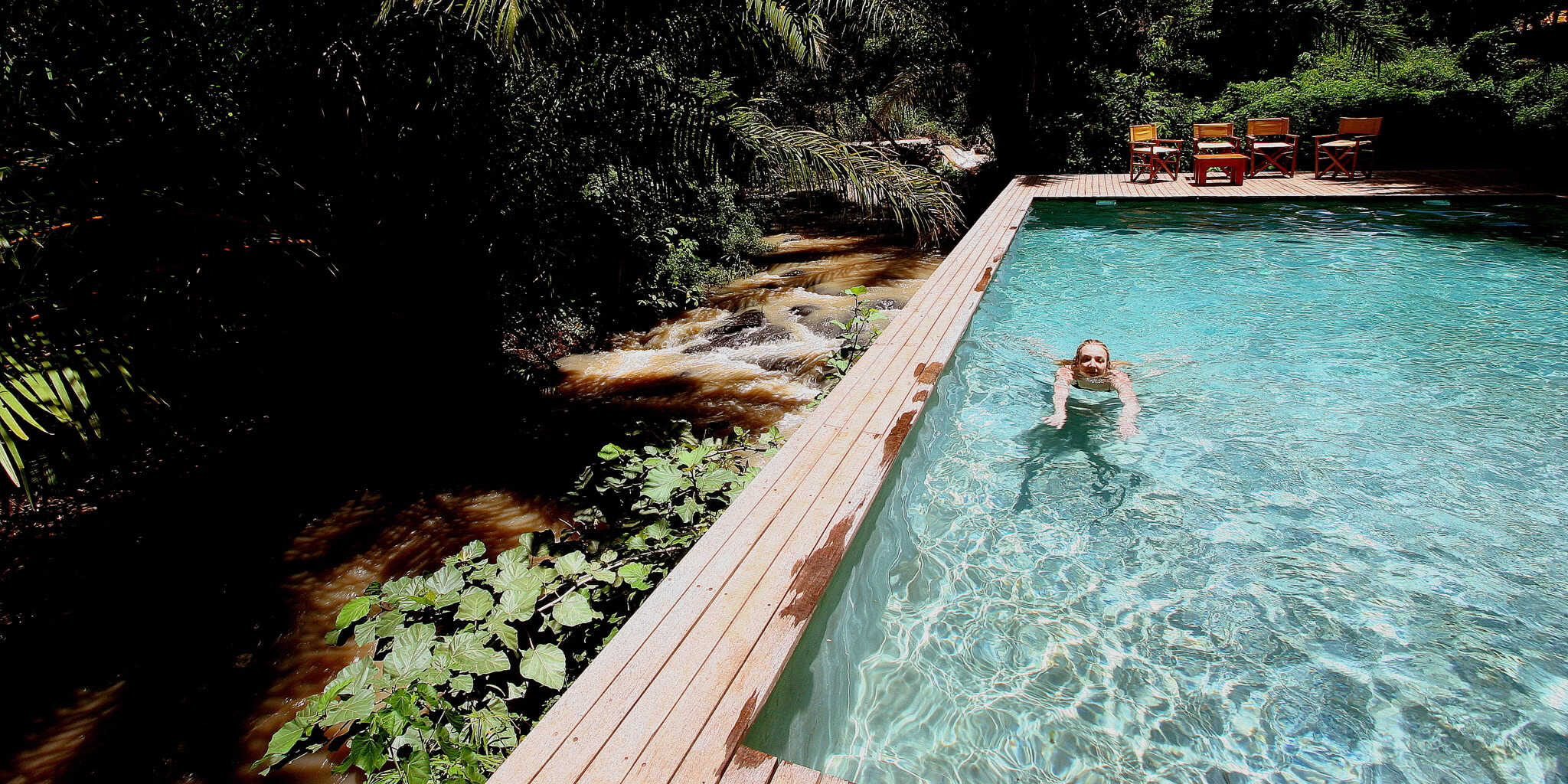 Swimming pool at Rhino River Camp