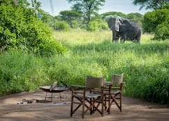 A Bonfire point at Baobab Tented Camp.