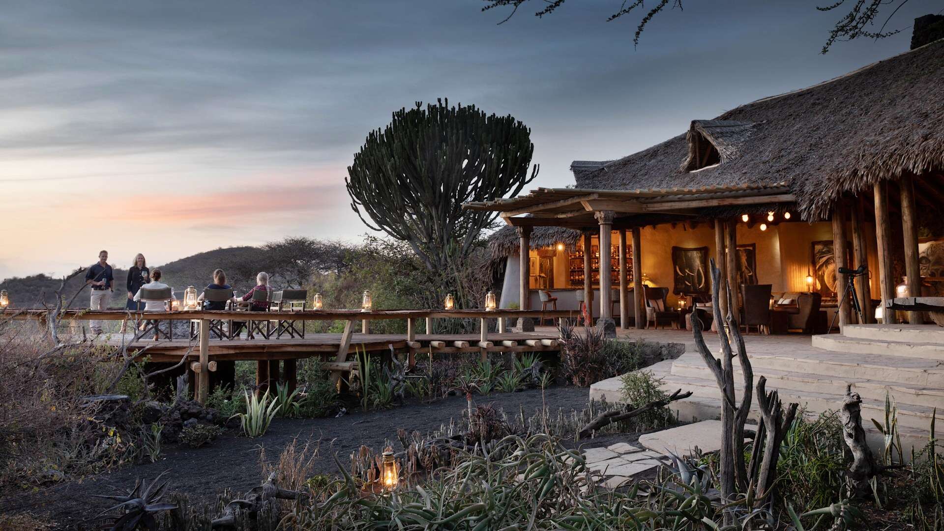 Main lodge area plus outdoor dining at Ol Donyo Lodge