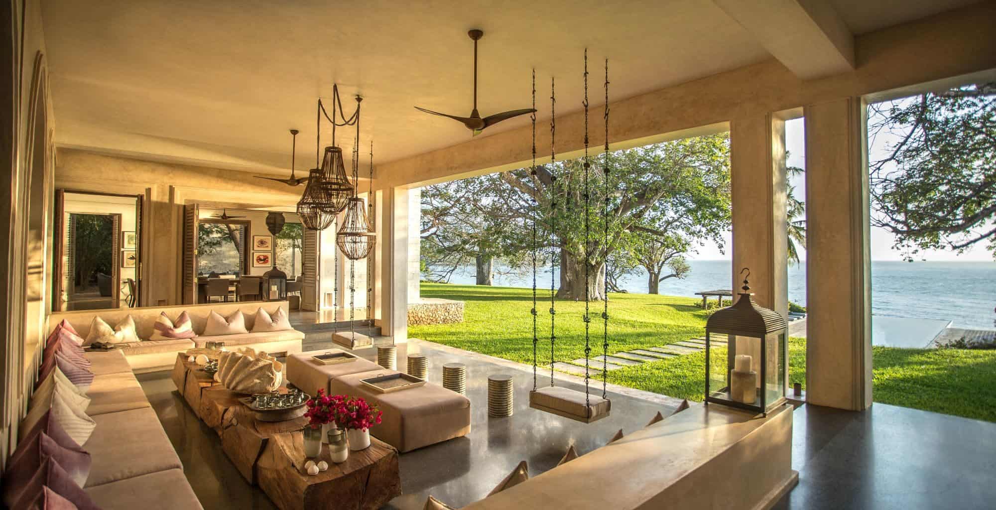 Lounge area with views of the ocean at Sirai Beach