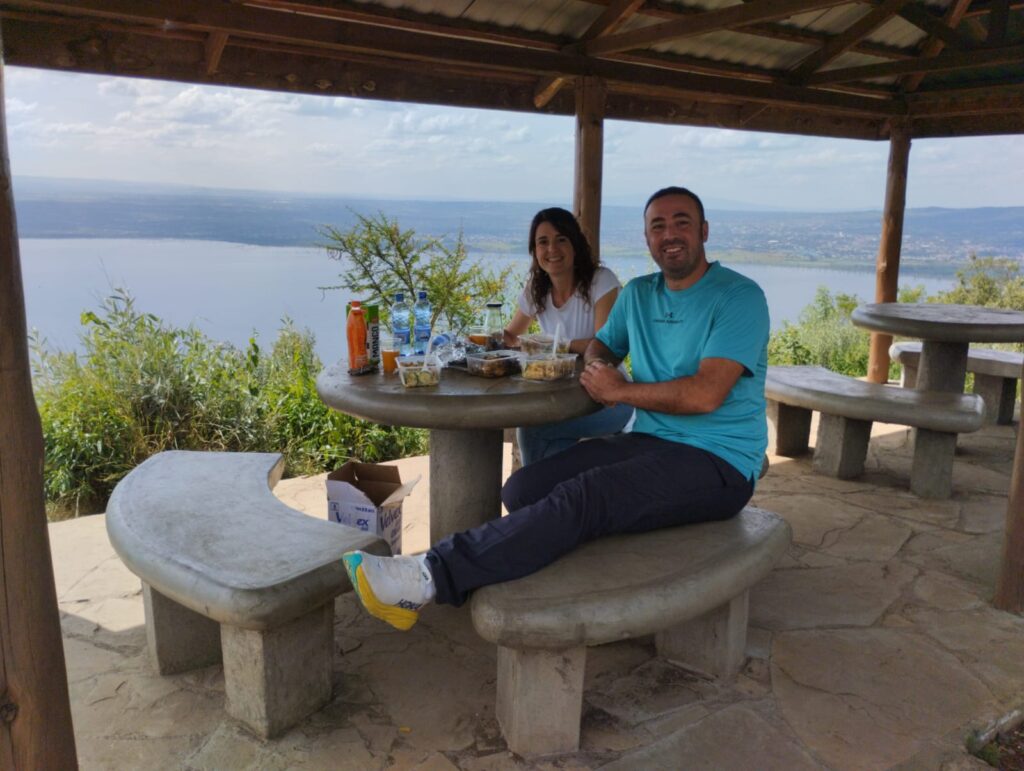 Couples having picnic lunch in Naivasha, Kenya
