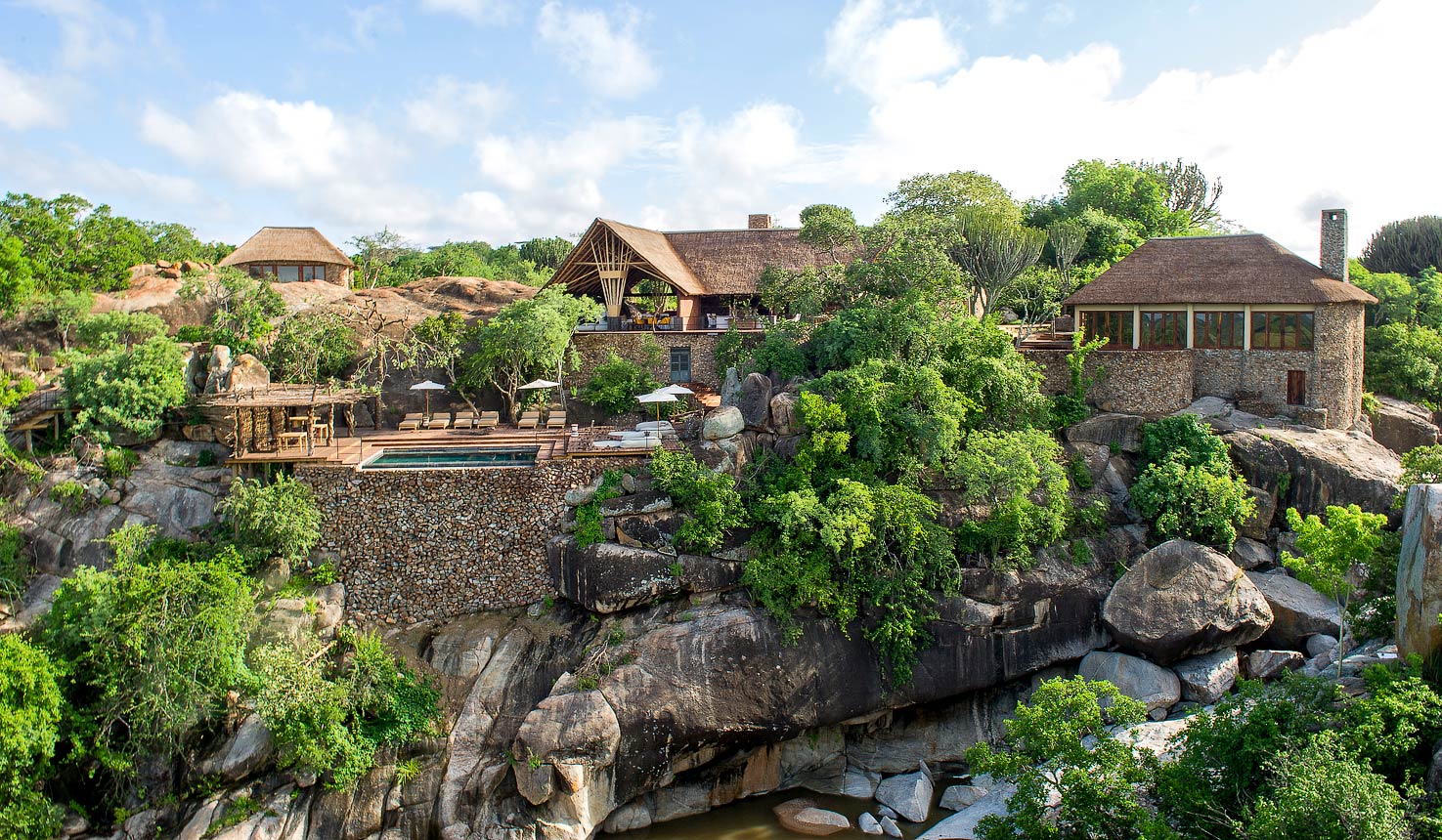 The exterior view of Mwiba Lodge