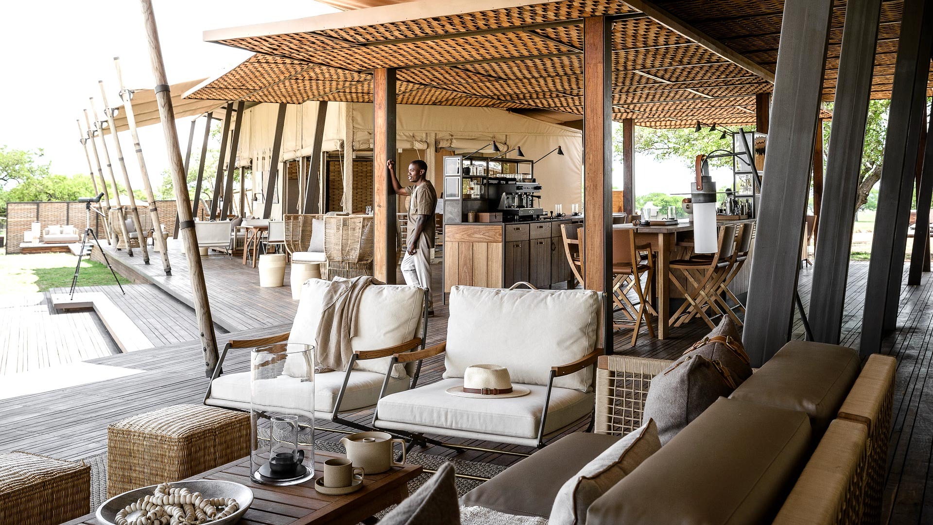 Main Lounge area at Singita Sabora Camp