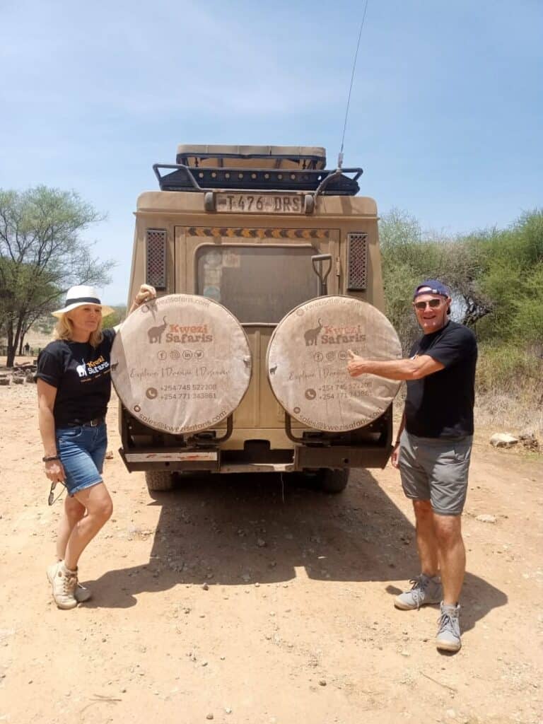 Couples enjoying their safari in tanzania