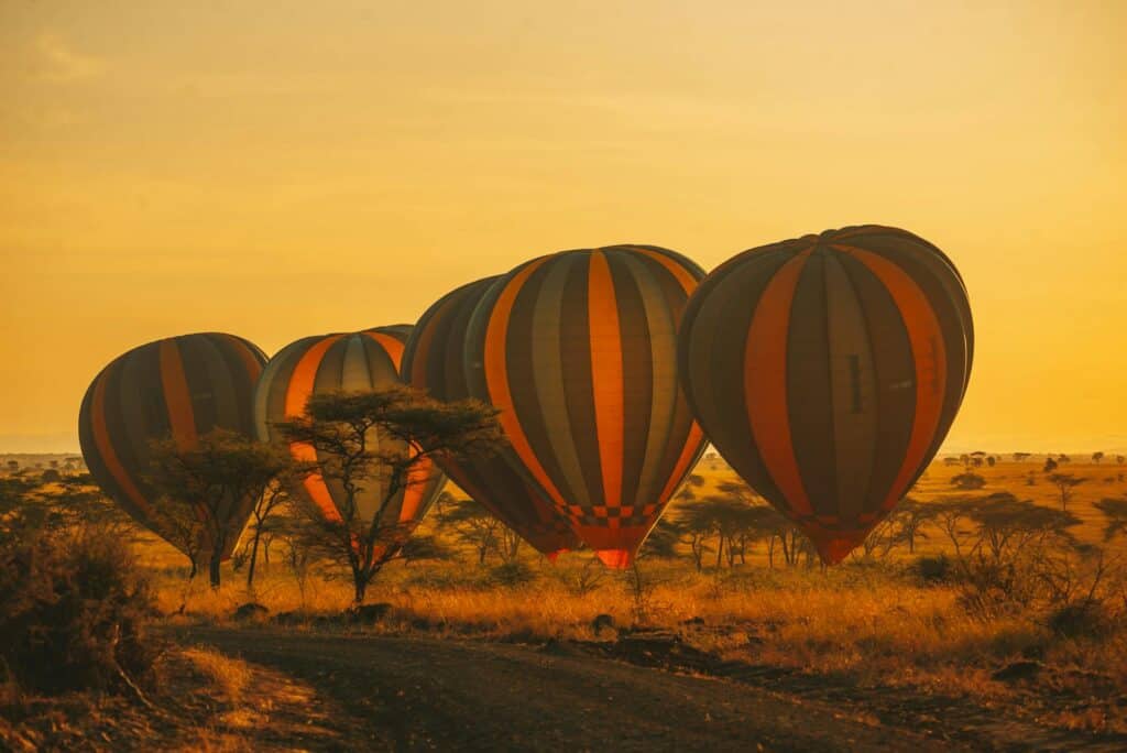 Hot-air balloon ride in Serengeti