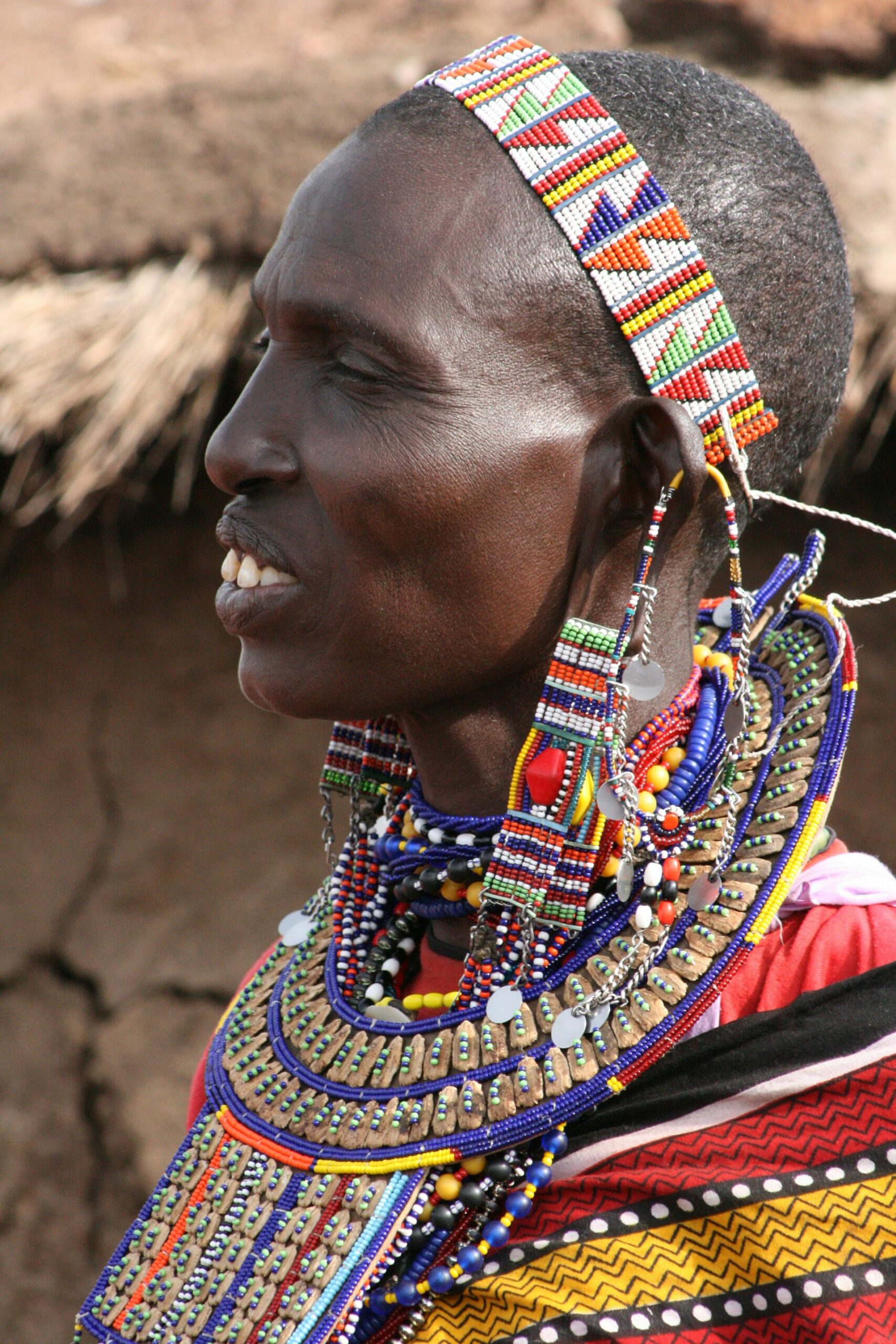 Closeup picture of a maasai women